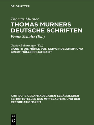 cover image of Die Mühle von Schwindelsheim und Gredt Müllerin Jahrzeit
